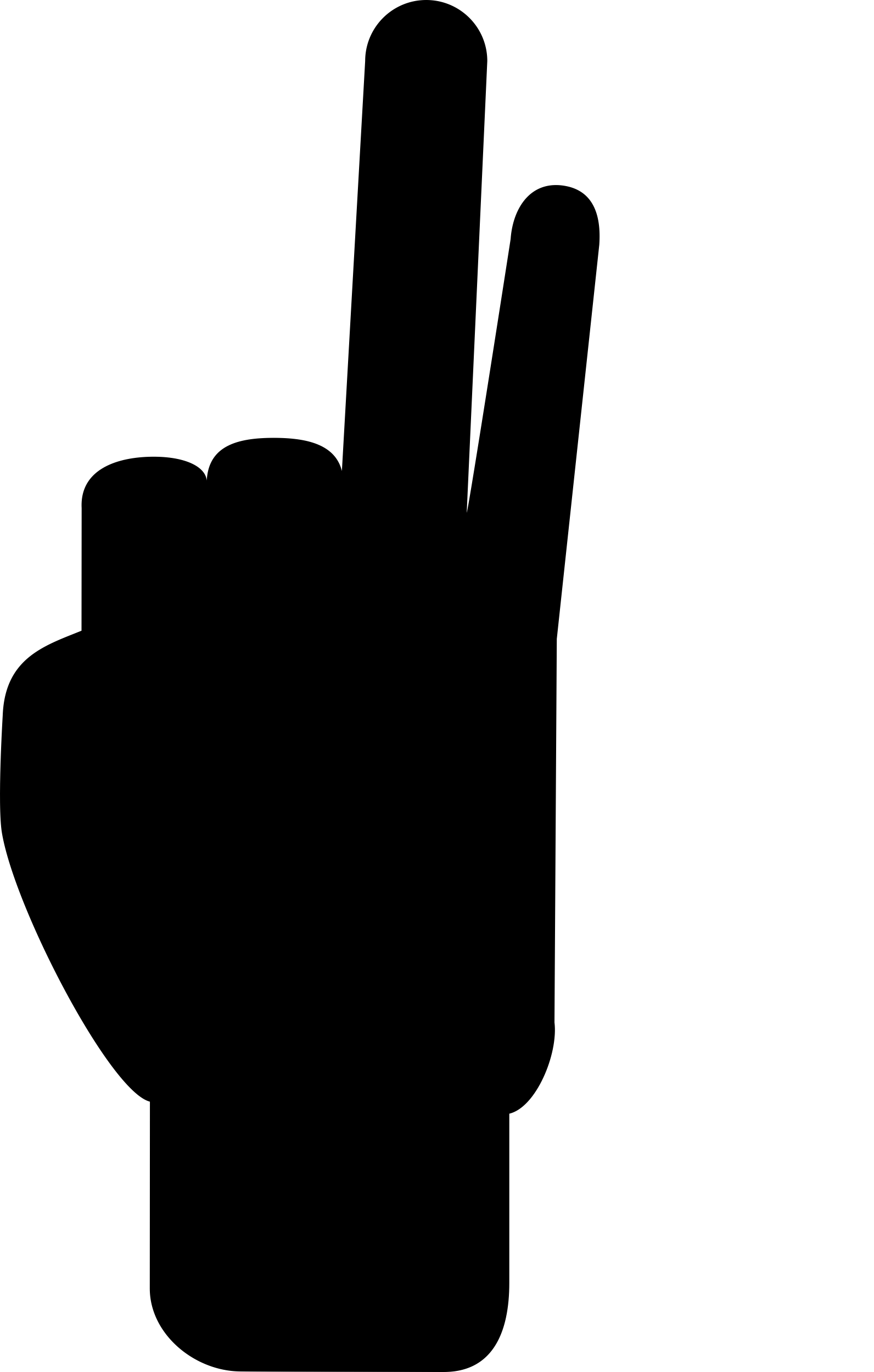 Hand With Two Extended Fingers Outline Svg Vector Free Vectors